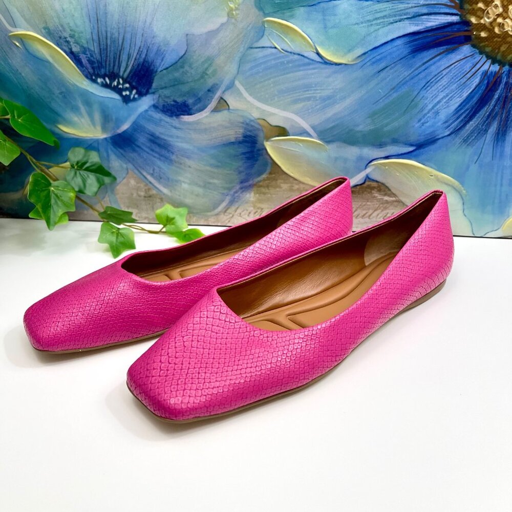 SARTO by  Franco Sarto Flexa Amaya Ballet Flat Pink Snake Print Faux Leather 8.5 - Picture 9 of 15